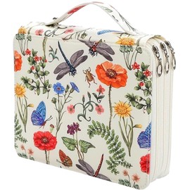 Colored Pencil Organizer 120 Slots Marker Organizer Case with Printing Pattern 9.4x7.9x2.5 Art Pencil Case with Zipper for Watercolor Pens or Markers Art Supply, Assorted Color, Assorted Color