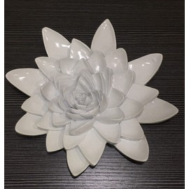 Artgenius Resin Lotus Flower Wall Decor,3D Flower Wall Hanging Decor Modern Art Flowers Decor for Home,Office (WHITE, L)