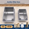 Stainless Steel Litter Box with lid,28" L x20 W XXL