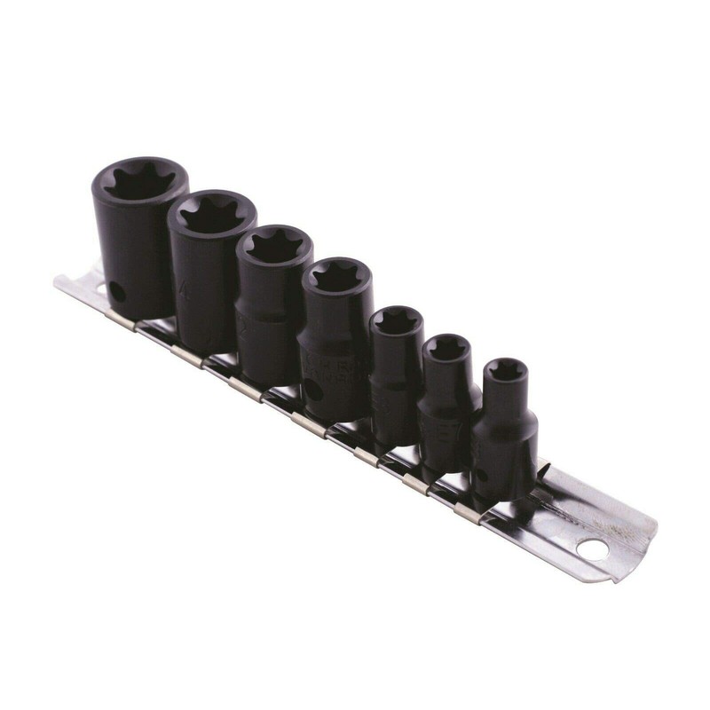 Laser 0897 Impact Star Socket Set 3/8"D, 1/4"D 7pc