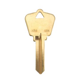 ILCO AR4-BR Arrow Cylinder Lock Key Blank - 6 Pin or Disc Natural Brass, 2 Price Group