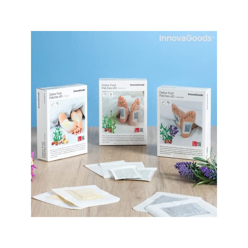InnovaGoods® Bamboo Feet Detoxification Plasters Remove Toxins and Refresh Feet