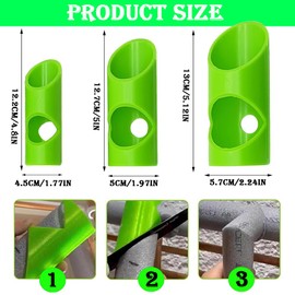 3pcs Pipe Insulation Cutting Guide - Three-Tube Insulation Cutting Fixture, Foam & Rubber Pipe Cutter Tool for Insulated Foam Pipe Lagging Installation, 15mm, 22mm,28mm