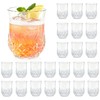 LEYIQU 24 Pack Plastic Stemless Wine Glasses,12oz Unbreakable Vintage Elegant
