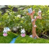Acxico 4 PC Simulation Resin Tree Branch Owl Ornament for