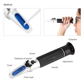 SEAFRONT Densimetro Professional Handheld Alcohol Meter 0-80% Test Refractometer Tester Meter Measuring Instrument