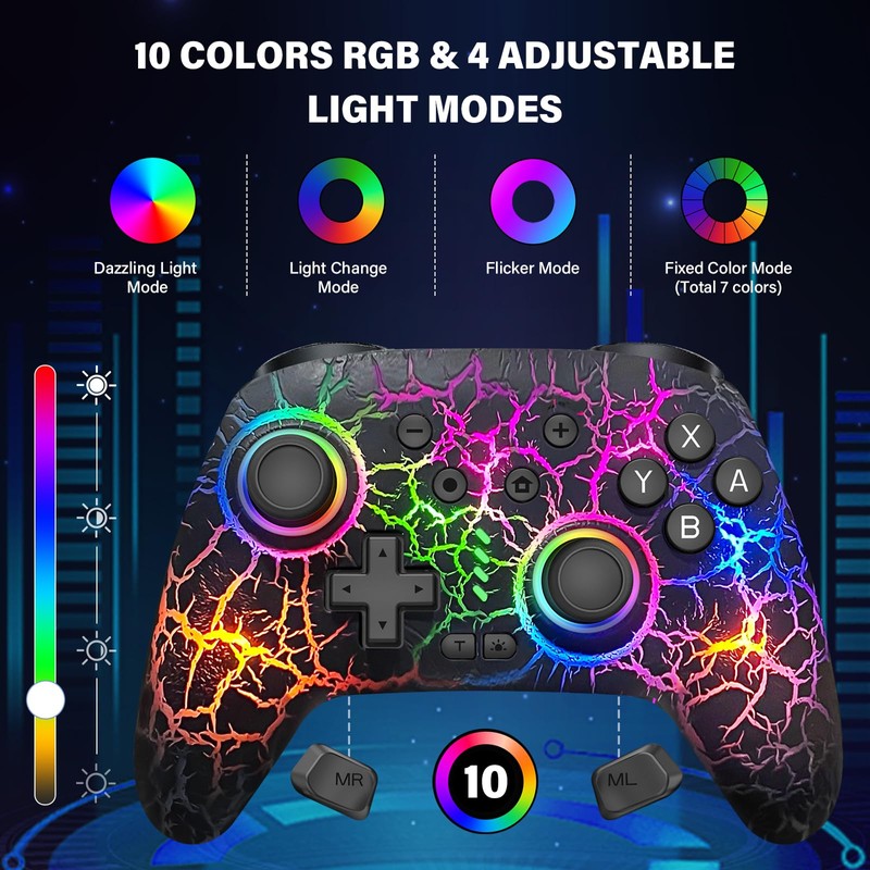 Switch Controller, Wireless Switch Pro Controller for Switch/Switch 2/Switch Lite/Switch