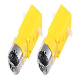 2PCS DC Electric Motor 3V-6V Dual Shaft Geared TT Motor Magnetic Gearbox Engine, for Arduino Smart Car Robot (I Shape 1:48 Reduction Ratio)