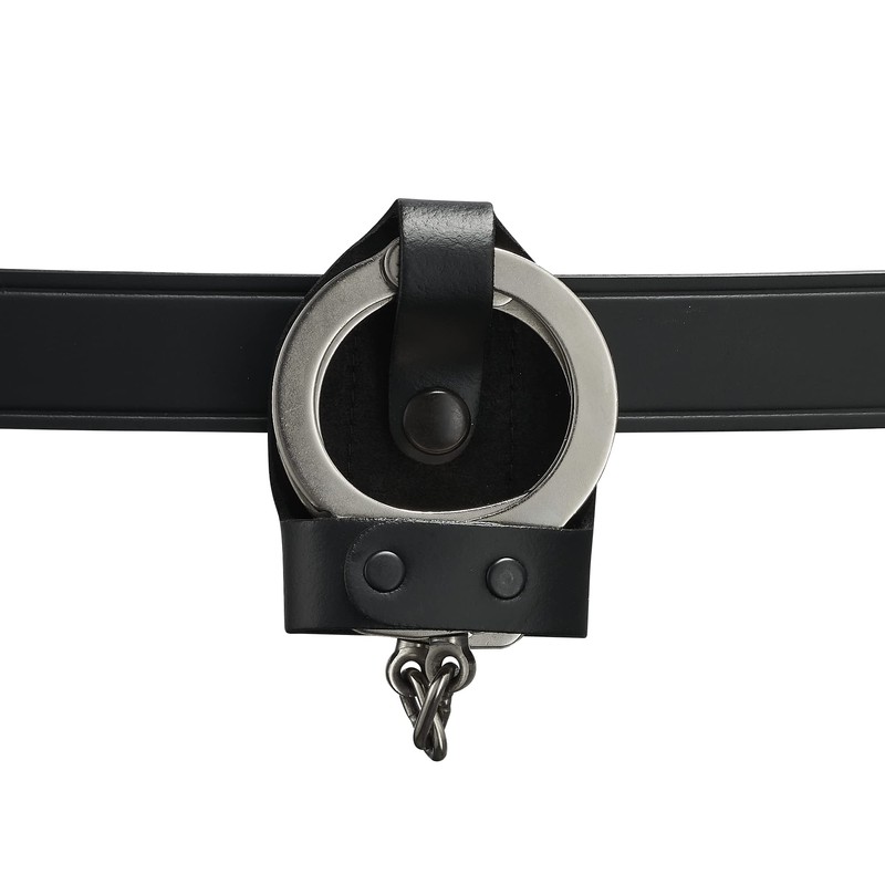 Shield Wallets Bikini Open Top Handcuff Case Black Leather with