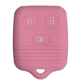 Key Fob Cover for Escape Ranger: 3 Buttons Key Case Protector Fit for Ford Expedition Explorer F150 F250 F350 E150 E250 E350 Mazda Tribute Lincoln Navigator Mark 1998 to 2014 CWTWB1U345 (Pink)