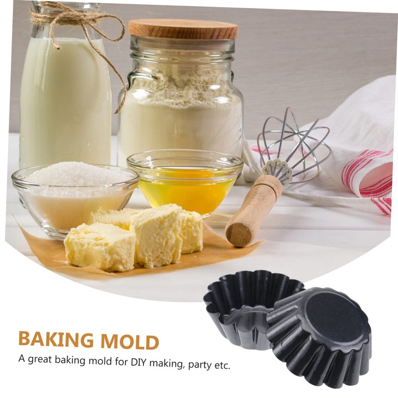 iplusmile 12pcs Non Stick Carbon Steel Mini Tart Molds for