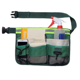 Tool Belt Tool Bag with 7 Pockets Reflective Strips for Gardening Builders Mechanics Men Women