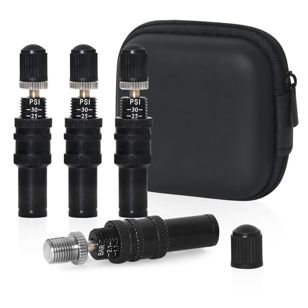 Automatic Adjustable Tire Deflator Valve Kit, Auto-Stop Offroad Accessories, Screw-on