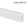 uxcell Edge Trim U Seal Extrusion, Silicone White U Channel