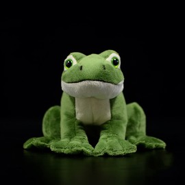 Tiny Heart Frog Soft Toy Plush Toy 12 cm Realistic Frog Plush Toy Frog Beautiful Animal Cute and Soft Gifts Plush Frog for Children Boys and Girls Frog Toy Green