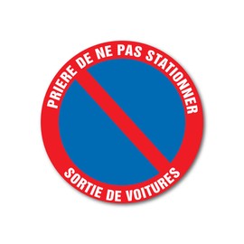 Magnetic Sign No Parking Car Exit with UV Laminating Diameter 20 cm