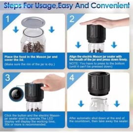 Electric Mason Mason Jar Vacuum Sealer Wireless LED screen VP06 brand New in Box