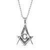 Bling Jewelry Set of Two Black Oxidized Large Freemason Secret