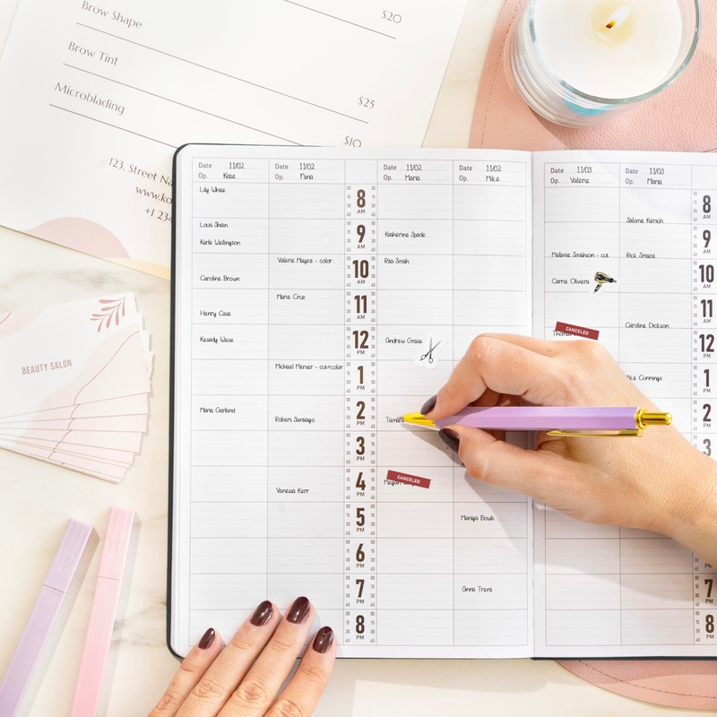 GoGirl Salon Appointment Book – Reservation Book for Beauty Salons,