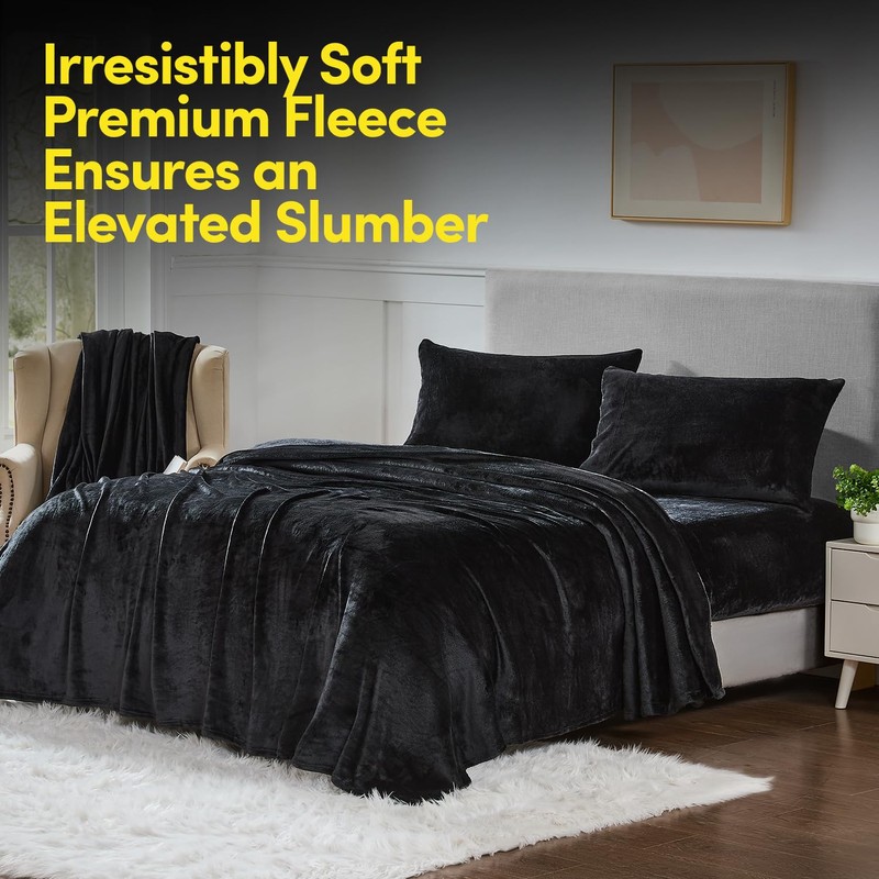Fleece Sheets King Size – Deep Pocket Bedding Toasty Warm