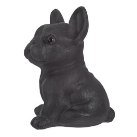 Kisangel 2pcs Realistic French Bulldog Statue Resin Dog Ornament French Bulldog Decor Perfect Home Present