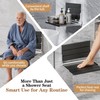 AKIMRABY Folding Shower Seat Wall Mounted, 15" Folding Shower Bench