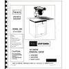 Sears Craftsman Radial Arm Saw Manual No.113.23301