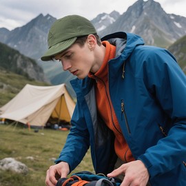 Clakllie Flat Brim Baseball Cap Short Brim Quick Dry Hat Cooling Trucker Hats Unstructured Skateboard Hats Golf Dad Hat,Green