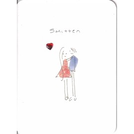 PAPYRUS VALENTINES CARD NIP MSRP $5.95 SMITTEN CARD (N5)