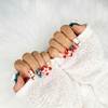 Christmas Santa handmade nail tips - Stiletto M / 크리스마스