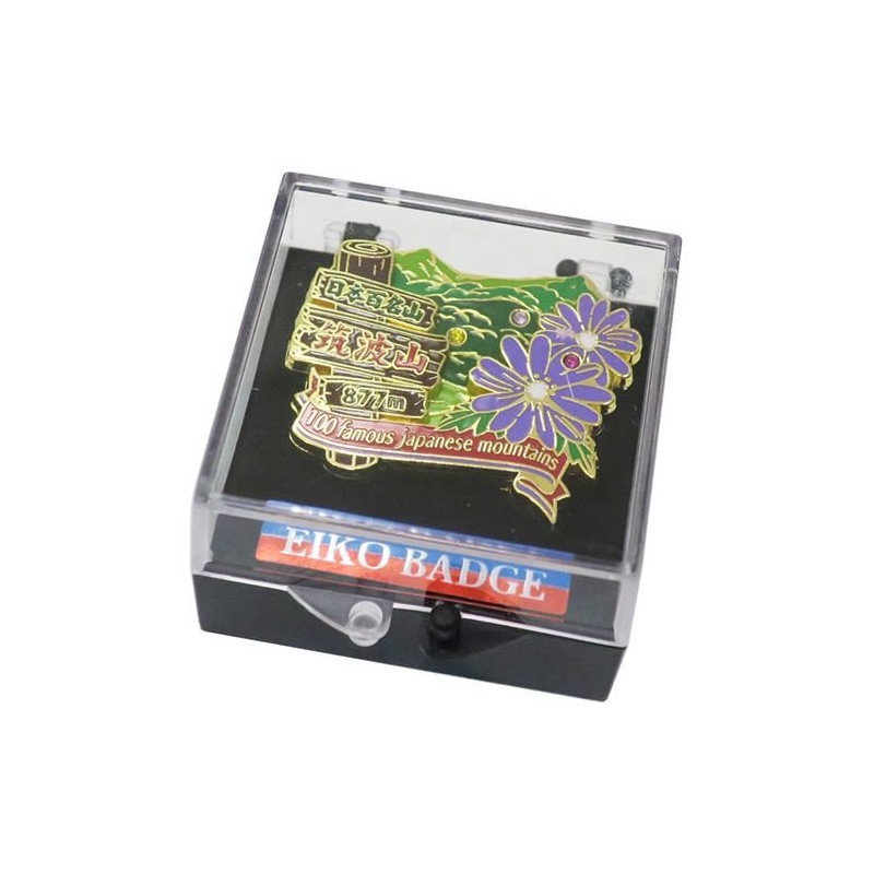 Hundred Famous Mountains in Japan (Pine Badge) 2-Tier Pins/Chikwamiyama Eiko