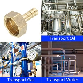 M METERXITY 2PCS Brass Straight Barb Hose Fitting for Transporting Petroleum Liquid Gas Outdoor/Industrial 8mm Barb G1/2 Female