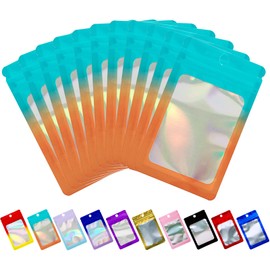 100 Pack Baggies Small Resealable Mylar Bags Holographic Zipper Packaging Bags for Small Business Salts Lash Jewelry Sample
