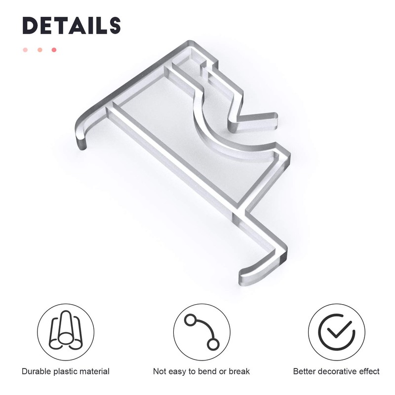 Jetec 2 Inch Valance Clips for Blinds Clear Plastic Valance
