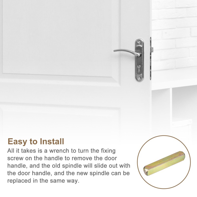 Uxcell Door Knob Spindle - 42mm Long Spare Handle Bar