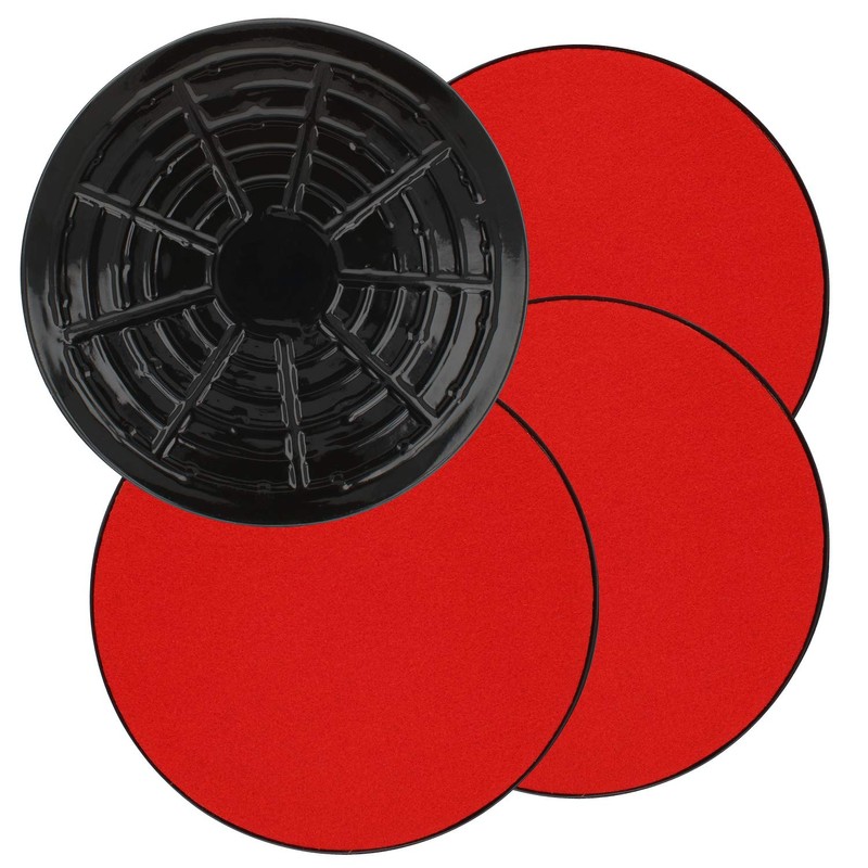 com-four® 4x coasters with felt, felt glides for vases, flower