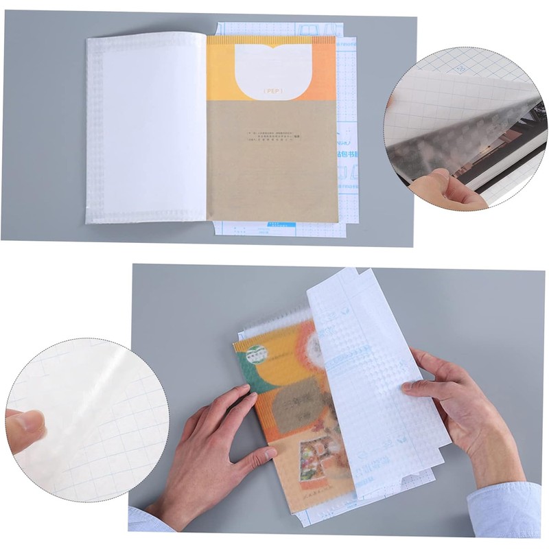 20 Forros Adhesivos Transparentes Para Libros 13.38X9.84In Películas Protectoras Impermeables