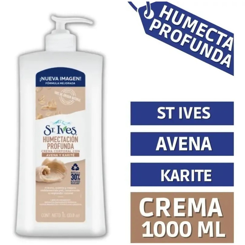 St Ives Crema Corporal Humectación Profunda 1lt