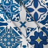 AIBIIN 142x213cm Blue Tablecloth Moroccan Tiles Patchwork Style Rectangular Table