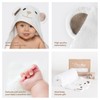MINIBOO Premium Ultra Soft Organic Bamboo Baby Hooded Towel with