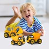 BUILD ME Set of 3 Take Apart Construction Truck Toys,