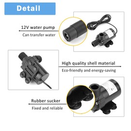 Mini 12V, -40℃ ~100℃ Hot 650L/H Low Noise DC Brushless for Solar Water Heater
