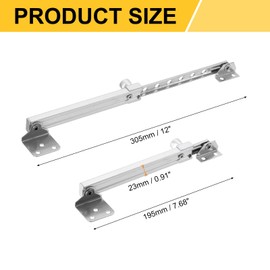 uxcell 1Pcs 305mm Casement Stay Window Latch, Stainless Steel Casement Window Stays, Adjustable Friction Stay Hinges Window Brace, Spray Silver