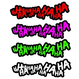 OwnTheAve Inc. 4x Joker Hahaha Serious  Evil Body Windshield Car Sticker Decal 6" #R-LG-P-Wht