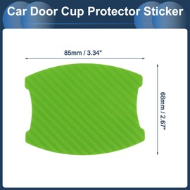 INFINAUTO 3D Car Door Handle Scratch Protector, 68x85mm Car Door Handle Protective Film Green, 4 Pcs