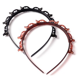 2 Pack Clip Headband, Headband with Clips, Hair Accessories for Women & Girls – Comfortable, Stylish, Adjustable Fit for Daily Wear, Work, or Sports