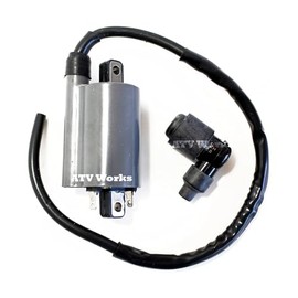 Ignition Coil Compatible with Kawasaki Mule (KAF620) Replaces # 21121-2083 with PLUG CAP #21130-2060 Replacement