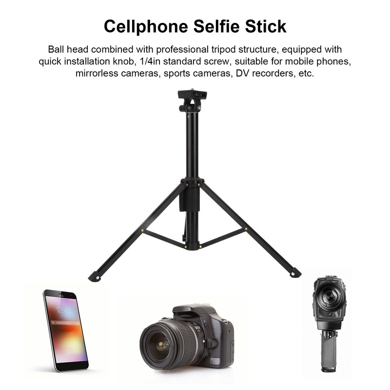 YK‑2688 Aluminum Alloy Tripod Selfie Stick for Fill Light Cellphone