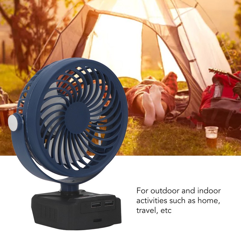 Lithium Battery Fan Cordless 2 Speeds Adjustable Angle Portable 21V