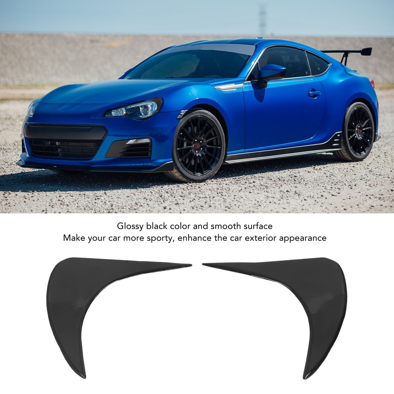 2pcs Headlight Eyebrow Black Decorative Eyelid Cover Trim Replacement for